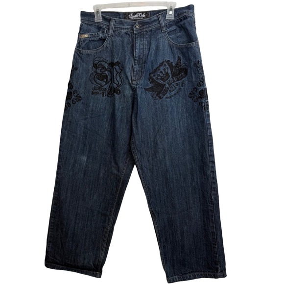 Vintage Y2K SOUTH POLE KING OF KINGS 21 Baggy Men's Jeans  Denim Size 34 hip-hop - Picture 1 of 11